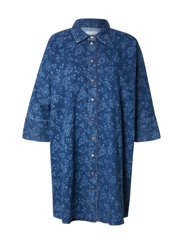 ONLY Carmakoma ONLY Carmakoma Dolga srajca 'CARGRACE'  modra / moder denim