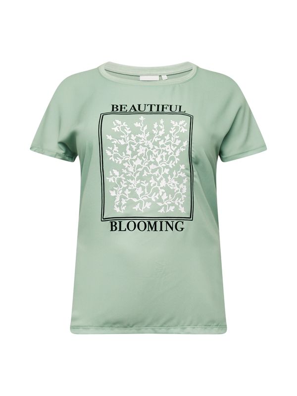 ONLY Carmakoma ONLY Carmakoma Majica 'CARKETTY'  zelena / črna / srebrna