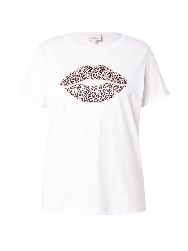 ONLY Carmakoma ONLY Carmakoma Majica 'CARLAMETIA'  kremna / zlato-rumena / črna / bela