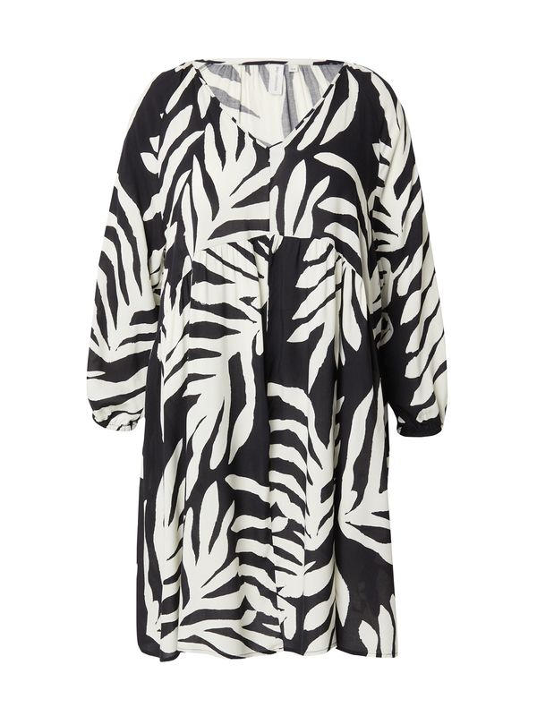 ONLY Carmakoma ONLY Carmakoma Obleka 'CARNOVA'  črna / bela