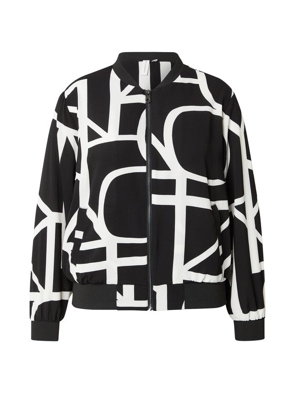 ONLY Carmakoma ONLY Carmakoma Prehodna jakna 'CARLUX'  črna / bela