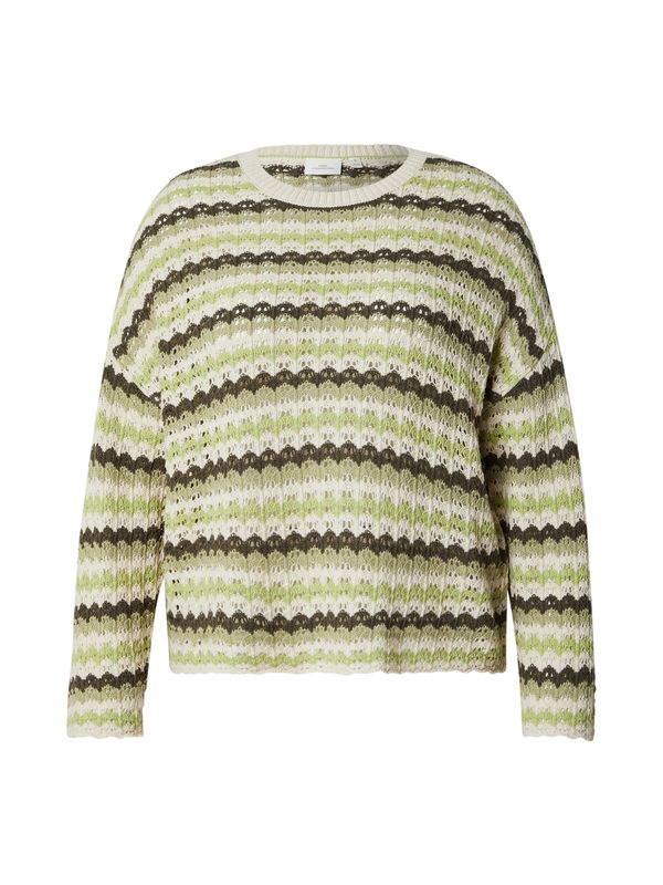 ONLY Carmakoma ONLY Carmakoma Pulover 'CARASA'  bež / jelka / pastelno zelena