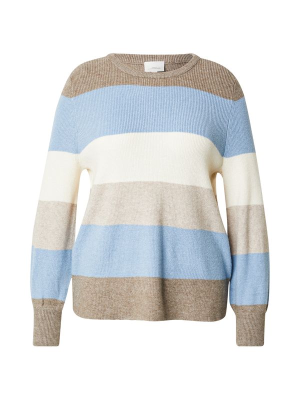 ONLY Carmakoma ONLY Carmakoma Pulover 'CARNEW DARIA'  progasto bež / kraljevo modra / pikčasto rjava / bela