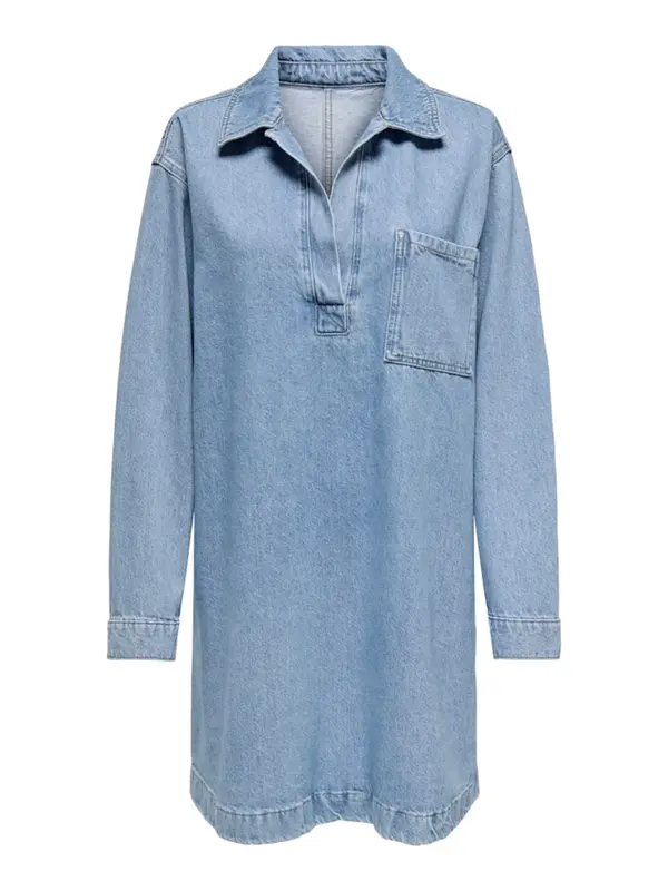 ONLY ONLY Dolga srajca 'BIRDIE'  moder denim / svetlo modra
