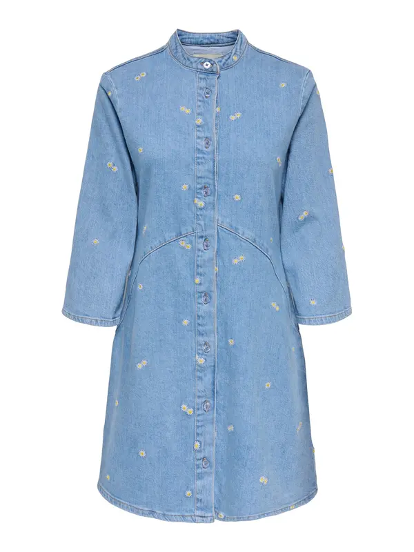 ONLY ONLY Dolga srajca 'ONLNEW CHICAGO'  moder denim / bela