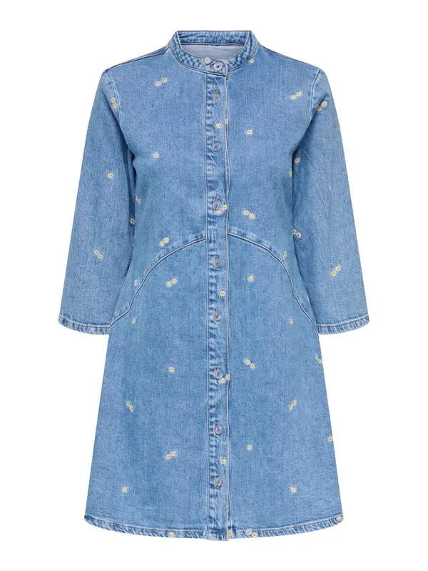 ONLY ONLY Dolga srajca 'ONLNEW CHICAGO'  moder denim / rumena / bela