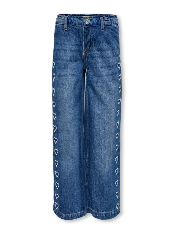 ONLY GIRLS ONLY GIRLS Kavbojke 'KOGCOMET HEART'  moder denim / bela