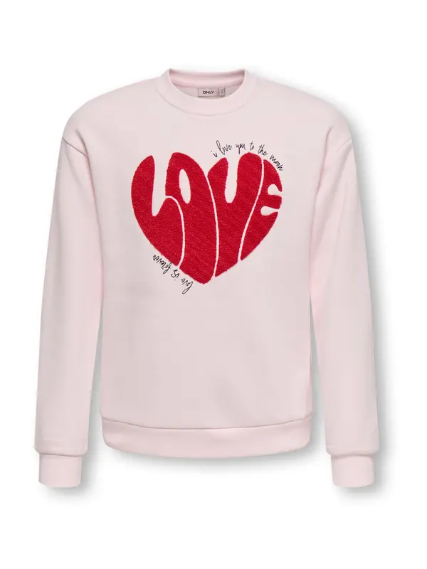 ONLY GIRLS ONLY GIRLS Majica 'KOGLOVELY'  rosé / temno rdeča / črna