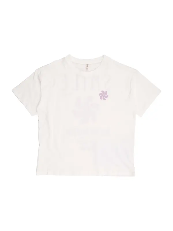 ONLY GIRLS ONLY GIRLS Majica 'KOGSUN-VERAS FLOWER'  lila / črna / bela