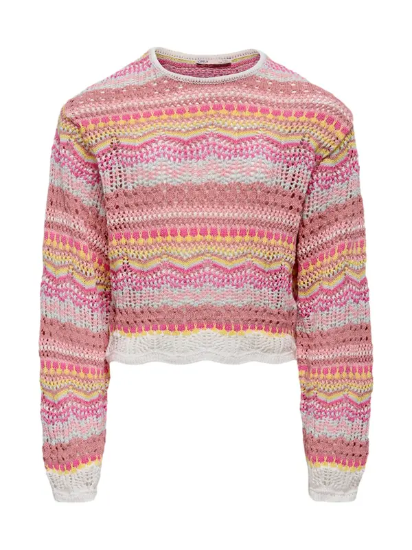 ONLY GIRLS ONLY GIRLS Pulover 'KOGLOUISE'  pastelno modra / temno rumena / roza