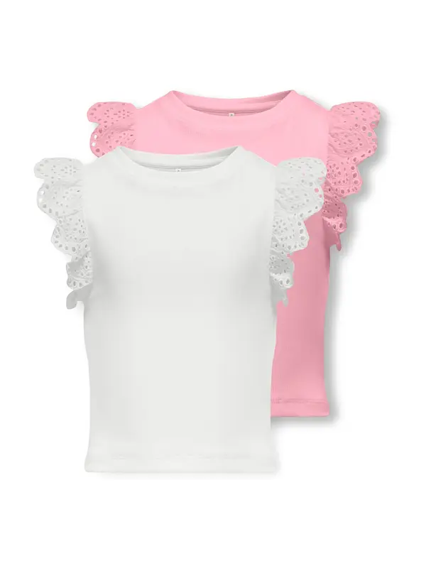 ONLY GIRLS ONLY GIRLS Top 'KOGDrea'  svetlo roza / bela