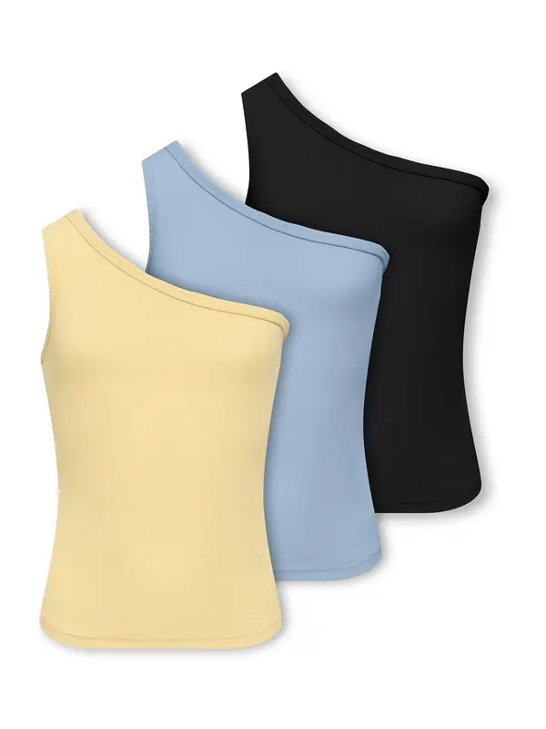 ONLY GIRLS ONLY GIRLS Top 'KOGLUCKY'  opal / svetlo rumena / črna