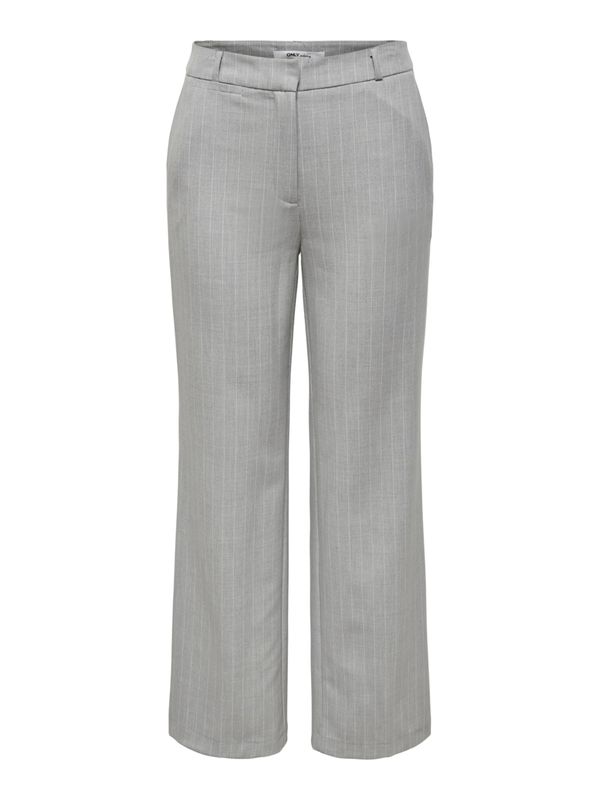 ONLY ONLY Hlače na rob 'Brie'  siva / bela