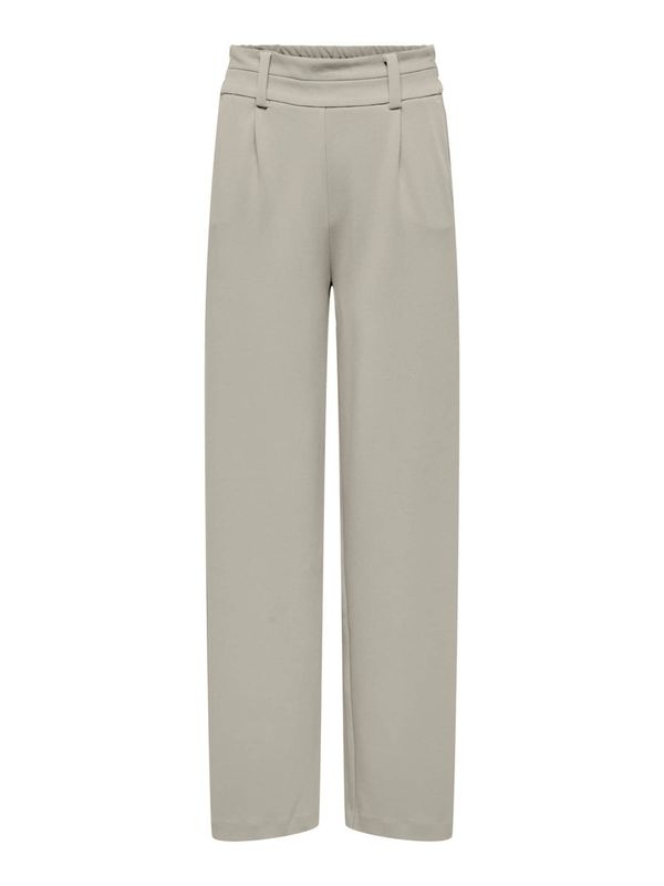 ONLY ONLY Hlače z naborki  svetlo siva