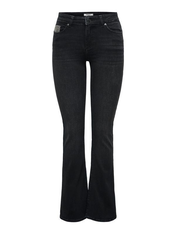 ONLY ONLY Kavbojke 'ONLBLUSH RHINESTONE'  črn denim
