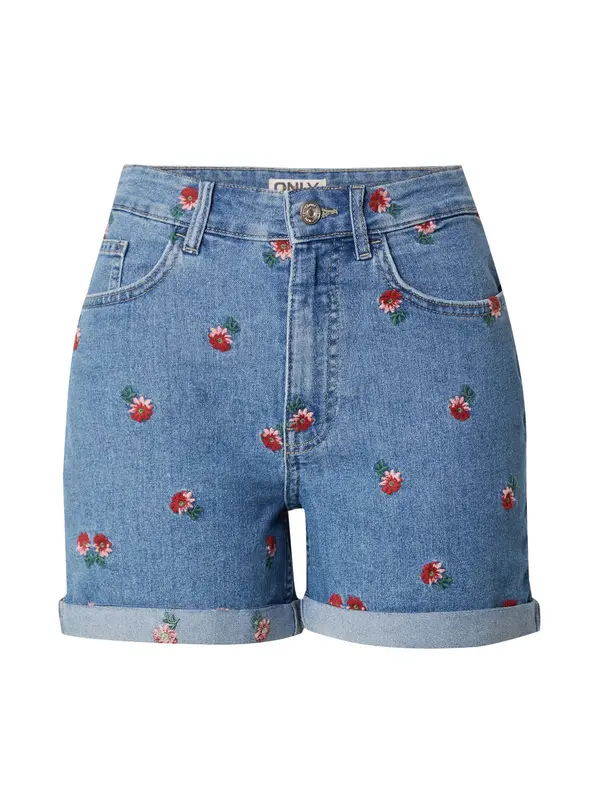 ONLY ONLY Kavbojke 'ONLHUSH'  moder denim / temno zelena / rdeča