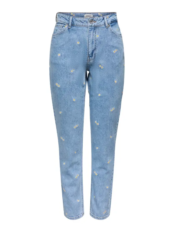 ONLY ONLY Kavbojke 'ONLJAGGER'  moder denim / rumena / bela