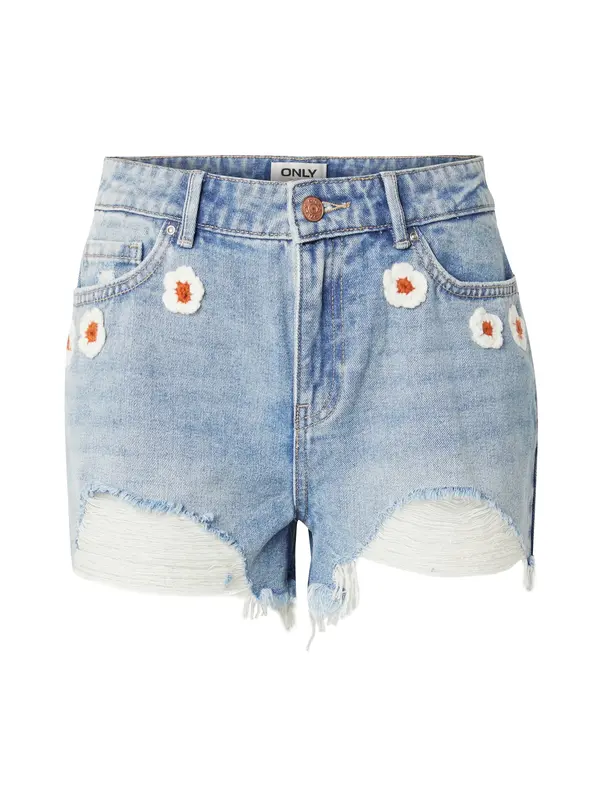 ONLY ONLY Kavbojke 'ONLPacy'  moder denim / oranžna / bela