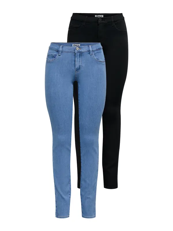 ONLY ONLY Kavbojke 'ONLRAIN'  moder denim / črn denim