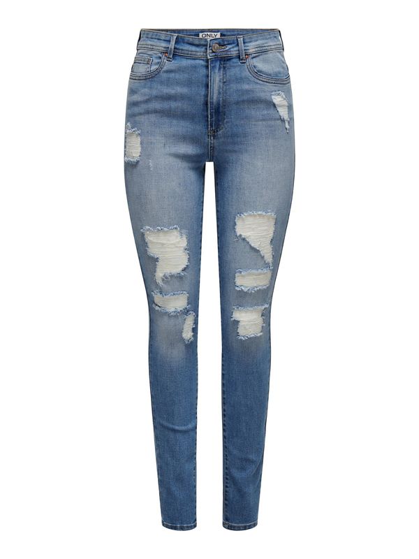 ONLY ONLY Kavbojke 'WAUW'  moder denim / bela