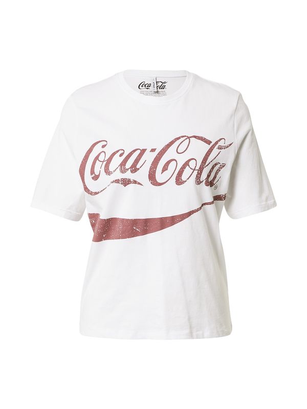 ONLY ONLY Majica 'COCA COLA'  bordo / bela