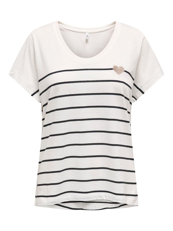 ONLY ONLY Majica  črna / bela