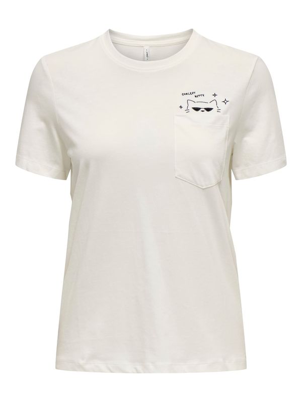 ONLY ONLY Majica  črna / bela