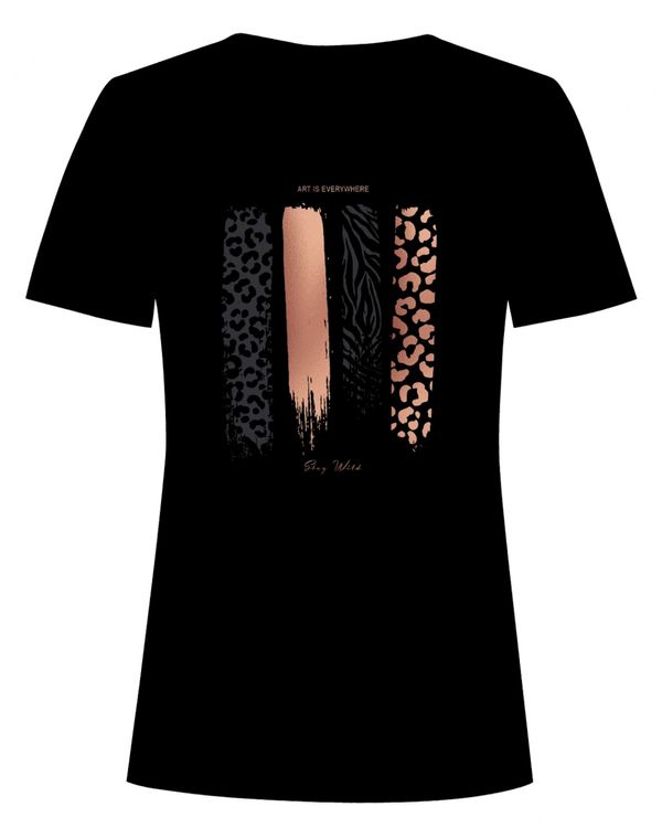 ONLY ONLY Majica 'KITA'  rožnato zlata / grafit / črna