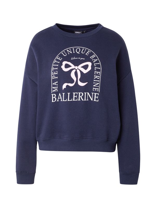 ONLY ONLY Majica  nočno modra / pastelno lila / bela