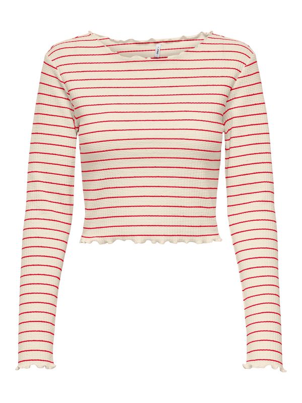 ONLY ONLY Majica 'ONLANITS'  brusnica / volneno bela