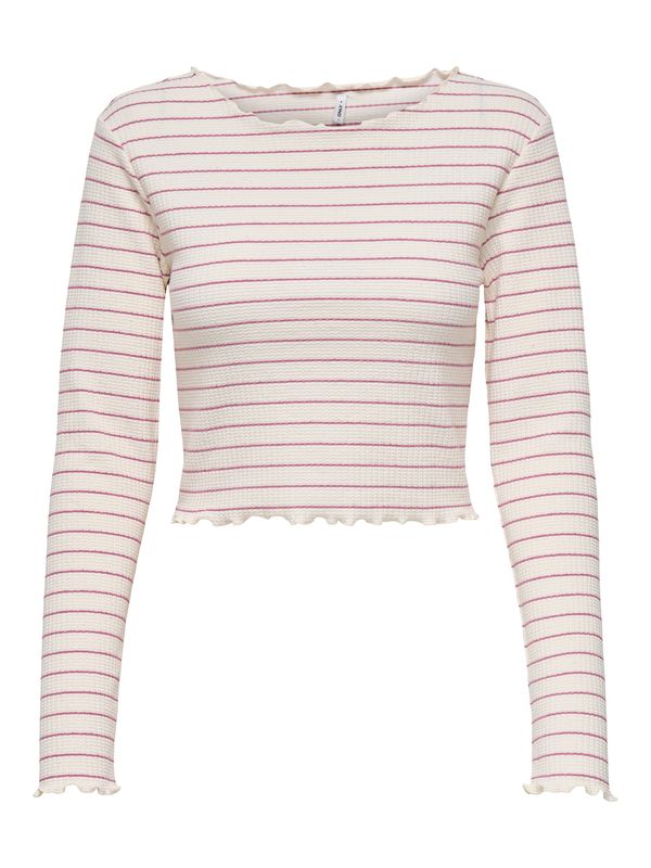 ONLY ONLY Majica 'ONLANITS'  fuksija / volneno bela