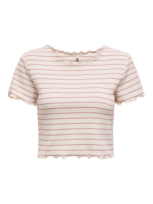 ONLY ONLY Majica 'ONLANITS'  magenta / volneno bela