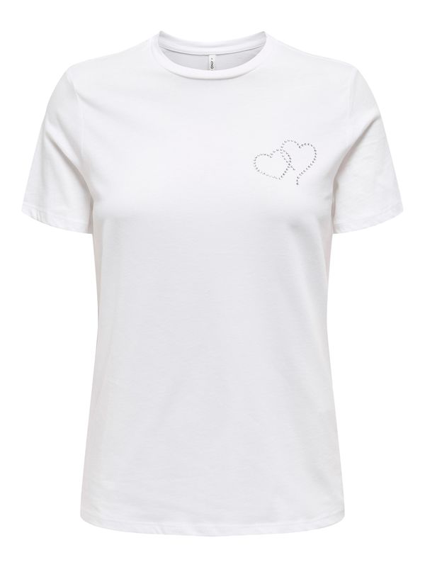 ONLY ONLY Majica 'ONLARIANA'  srebrna / bela