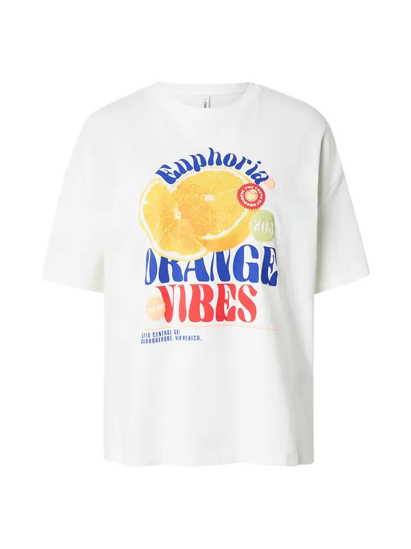 ONLY ONLY Majica 'ONLBOLETTE'  temno modra / oranžna / rdeča / bela