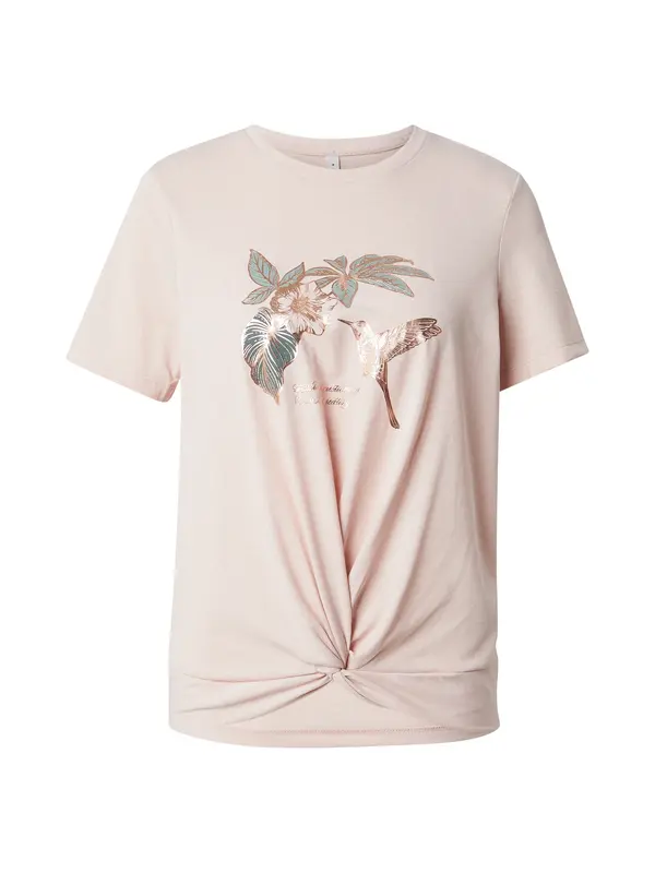 ONLY ONLY Majica 'ONLCARRIE'  zlata / zelena / puder