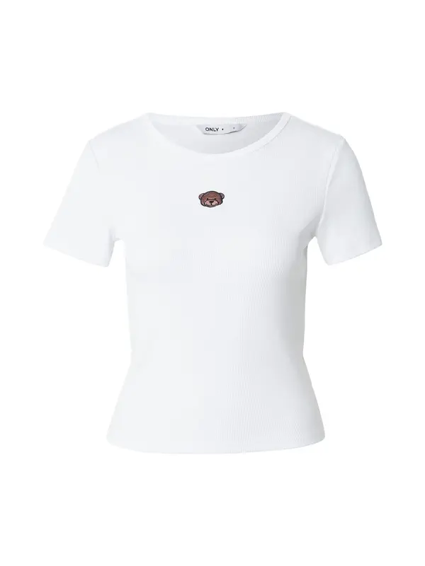 ONLY ONLY Majica 'ONLELVA JUNE'  temno rjava / črna / bela
