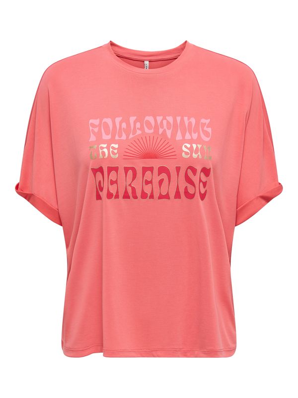 ONLY ONLY Majica 'ONLFREE'  zlata / temno roza / melona / svetlo rdeča