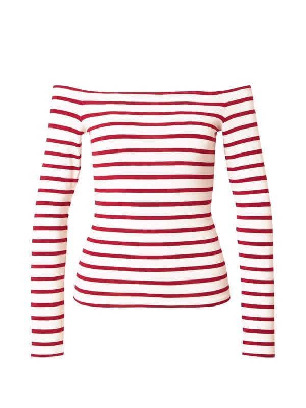 ONLY ONLY Majica 'ONLGLAMOUR'  rdeča / bela