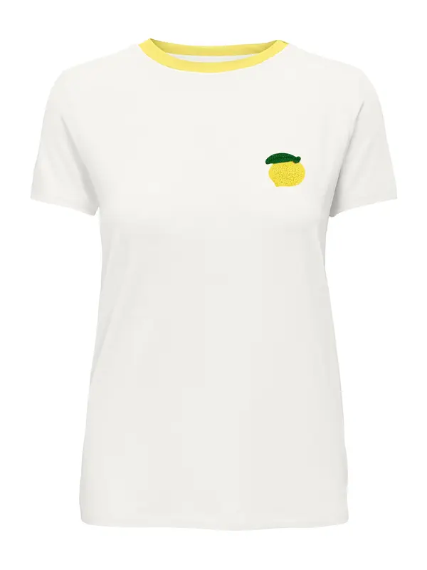 ONLY ONLY Majica 'ONLHEART'  apno / temno zelena / bela