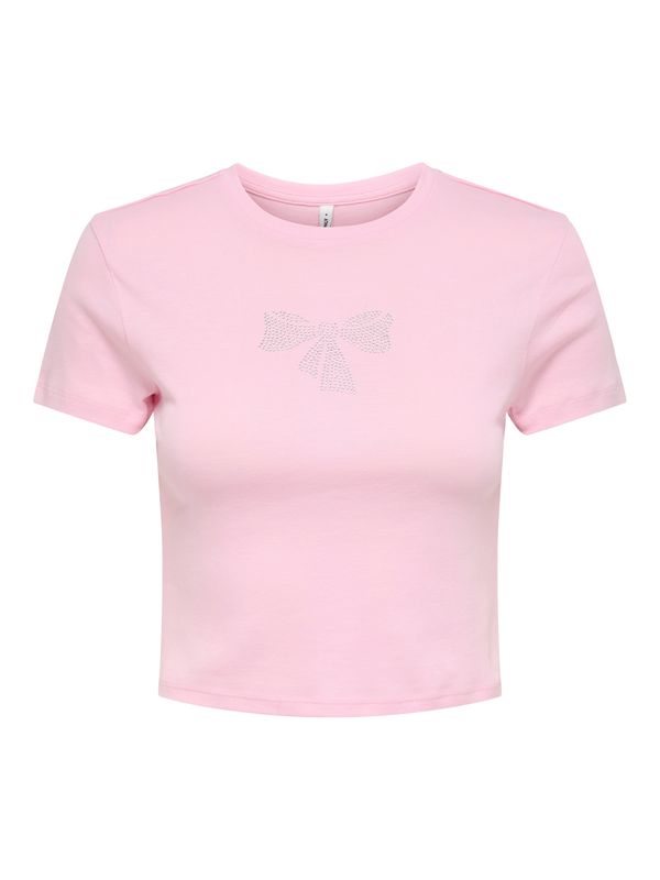 ONLY ONLY Majica 'ONLKIRA'  roza / srebrna