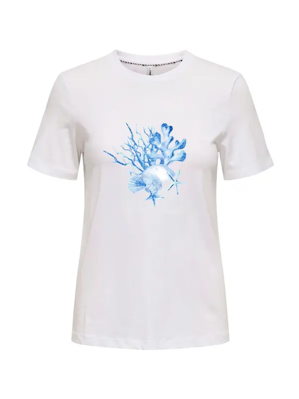 ONLY ONLY Majica 'ONLKITA'  modra / svetlo modra / bela