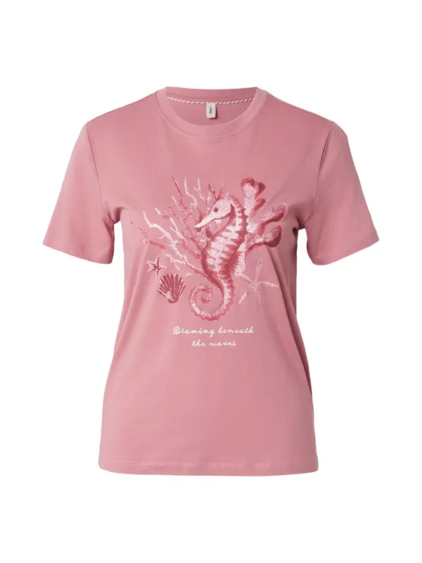 ONLY ONLY Majica 'ONLKITA'  roza / rosé / srebrna