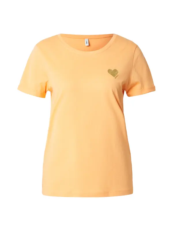ONLY ONLY Majica 'ONLKITA'  zlata / pastelno oranžna