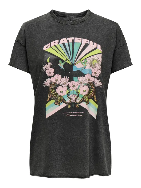 ONLY ONLY Majica 'ONLLUCY'  azur / kivi / roza / črna
