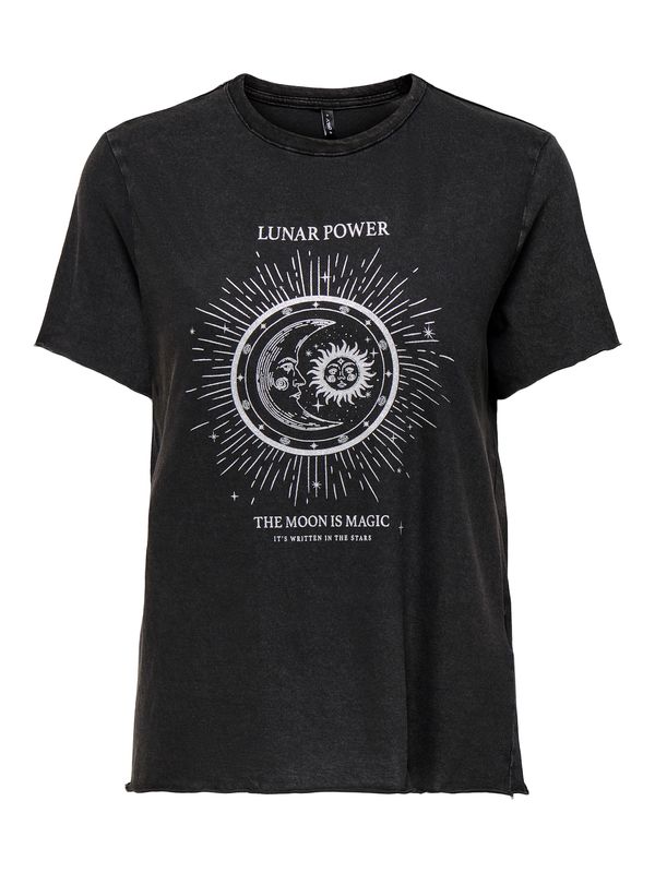 ONLY ONLY Majica 'ONLLUCY'  črna / srebrna