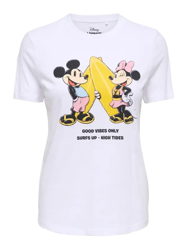 ONLY ONLY Majica 'ONLMICKEY MINNIE'  rumena / roza / črna / bela