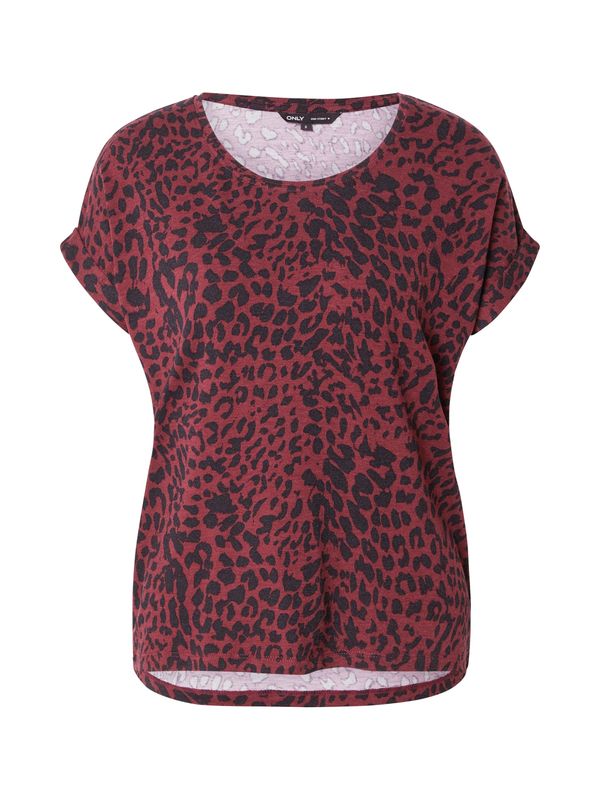 ONLY ONLY Majica 'ONLMOSTER'  ognjeno rdeča / črna
