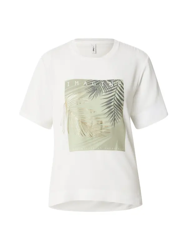 ONLY ONLY Majica 'ONLNEWFLORA'  zlata / jelka / svetlo zelena / bela