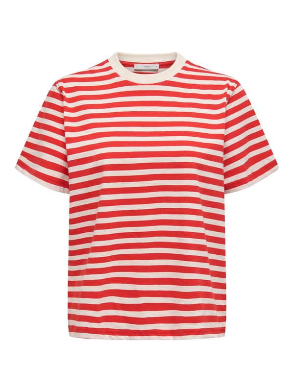 ONLY ONLY Majica  rdeča / off-bela