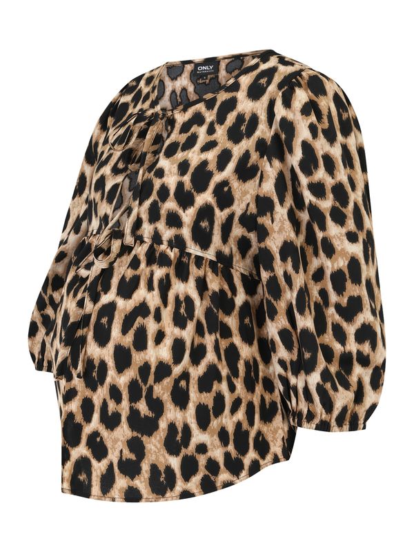 Only Maternity Only Maternity Bluza  kamela / ecru / črna